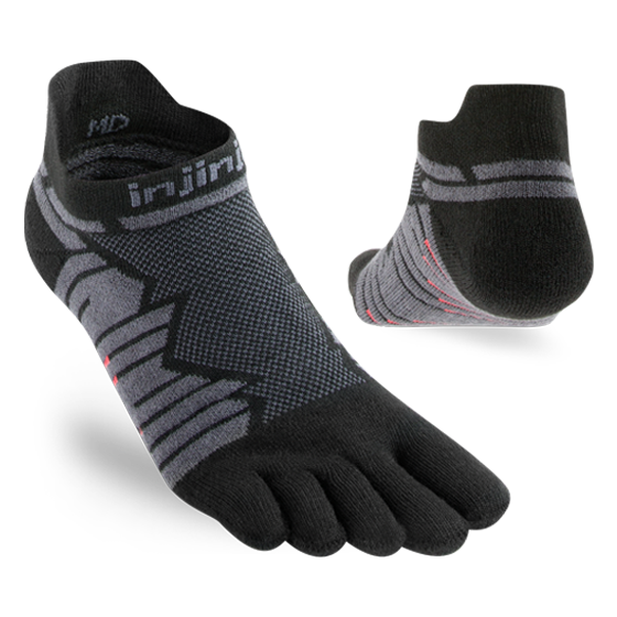 Injinji Ultra Run Midweight No-Show Socks - Unisex