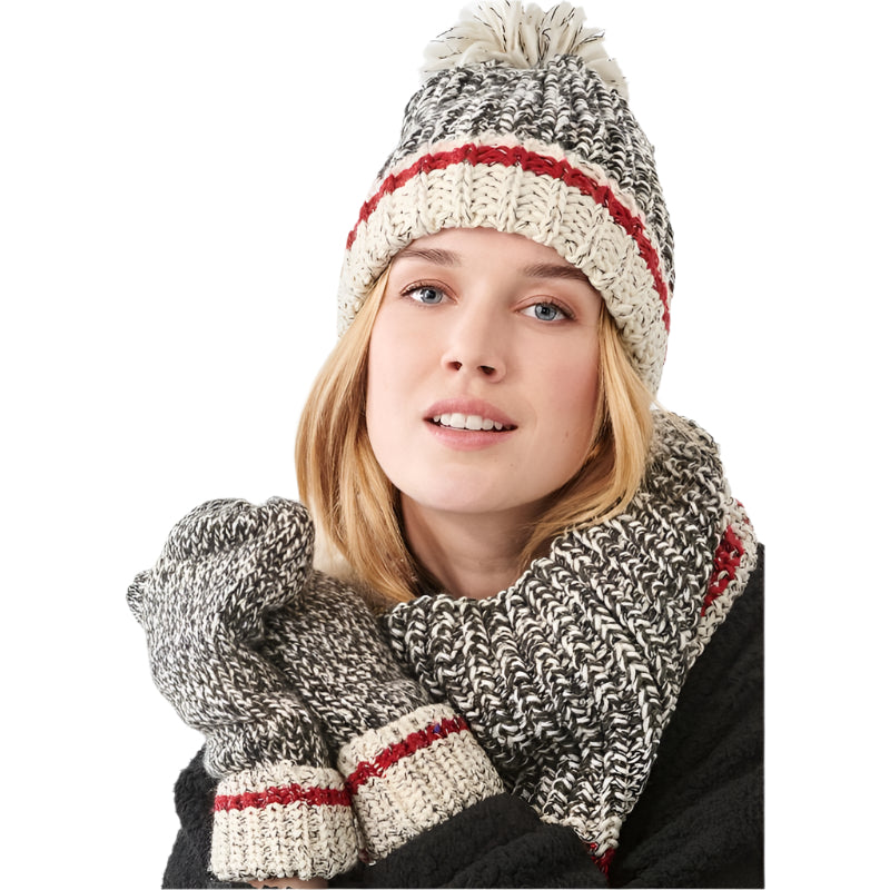 Charlie Paige Classic Winter Heritage Hat , Scarf And Mitten Set