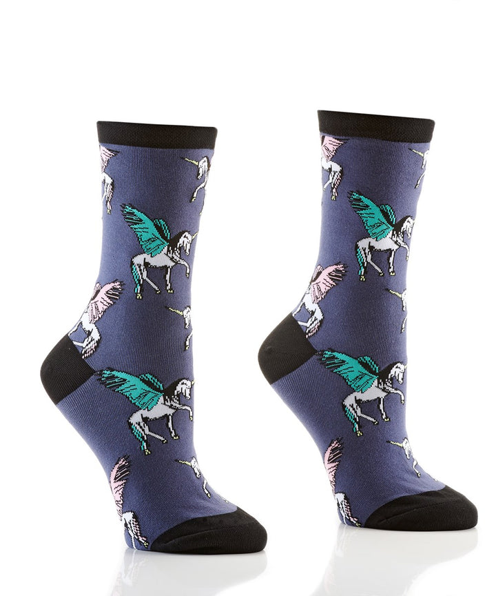 "Unicorns Only" Crew Socks by YO Sox - Medium