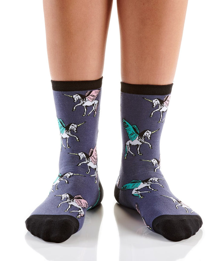 Chaussettes mi-mollet « Unicorns Only » par YO Sox - Medium 