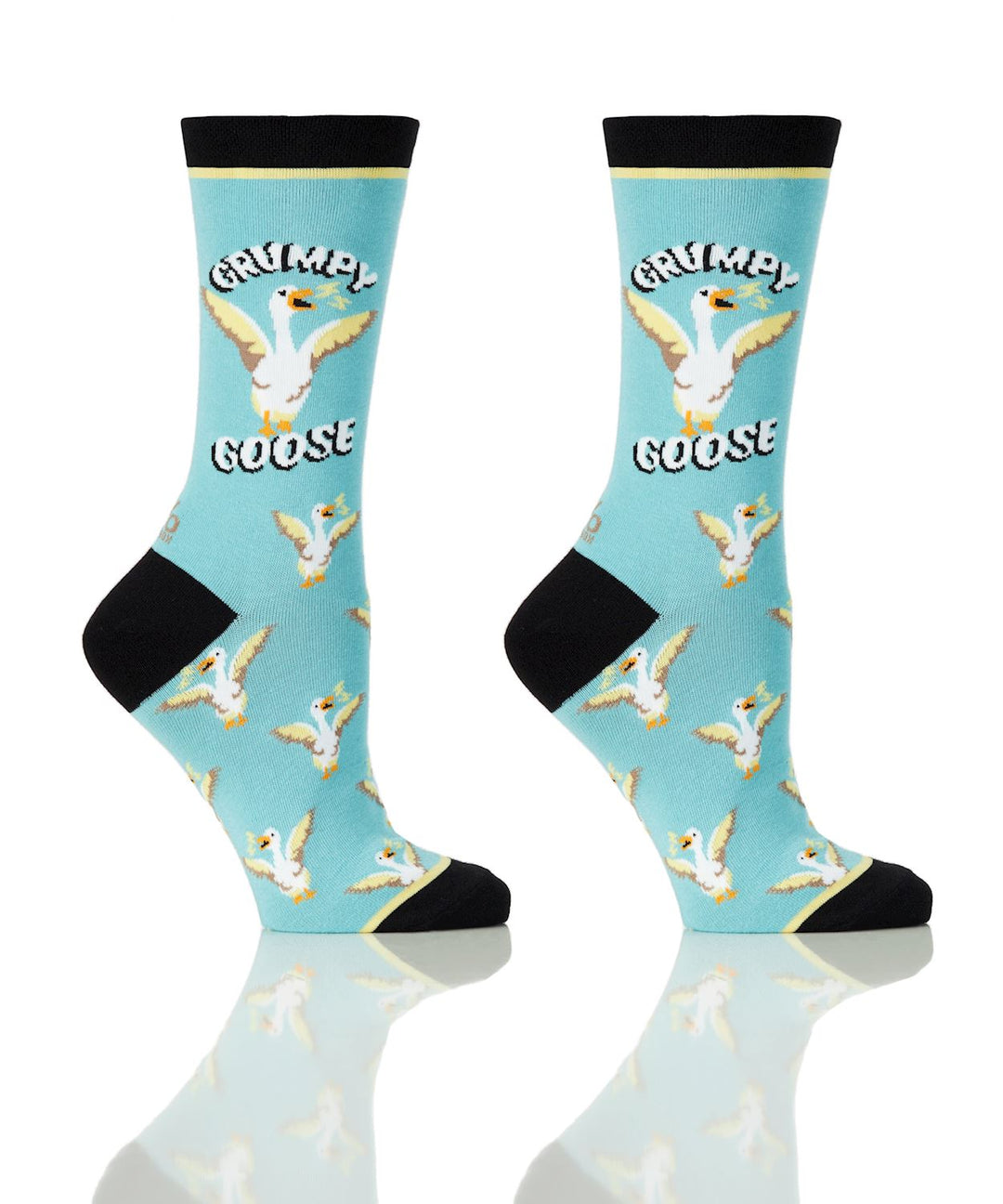 "Grumpy Goose" Cotton Dress Crew Socks by YO Sox - Medium