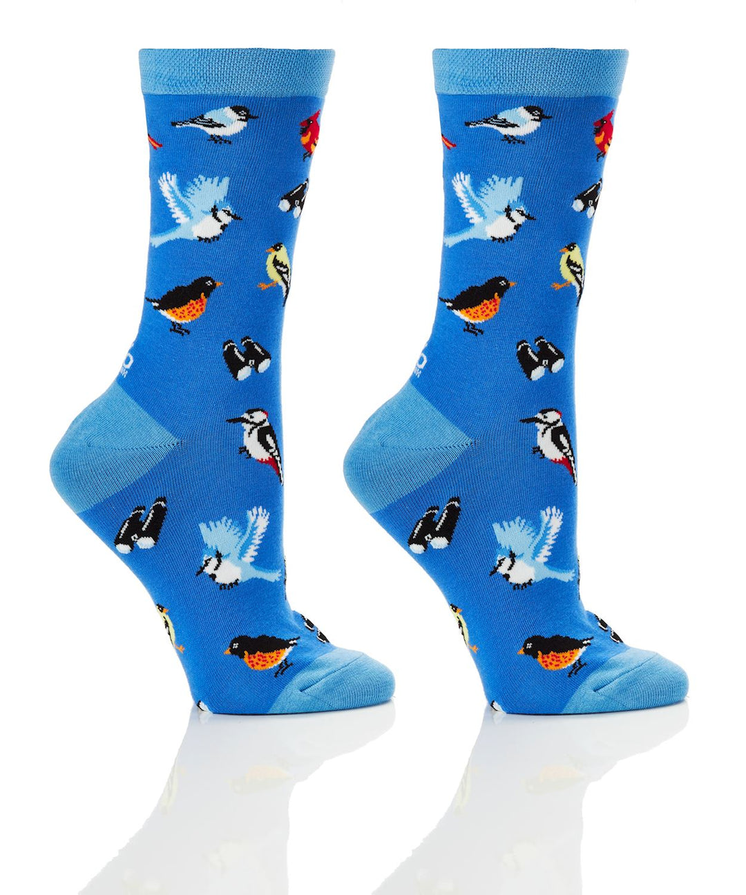 "Birdwatching" Cotton Dress Crew Socks by YO Sox - Medium
