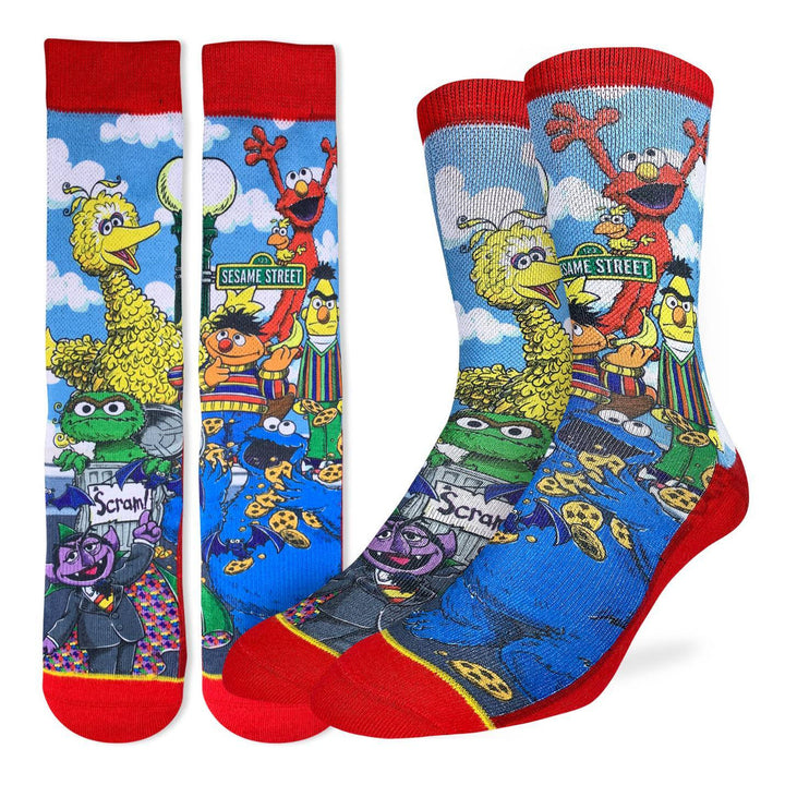 Chaussettes mi-mollet « Sesame Street Family » par Good Luck Sock 