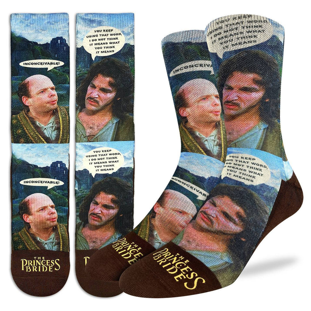 "The Princess Bride" Active Crew Socks by Good Luck Sock- Large