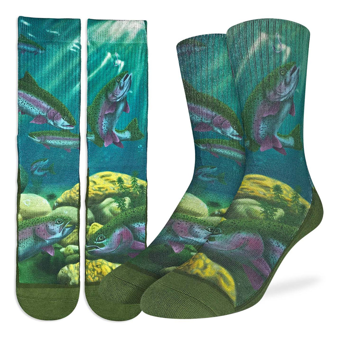 animal socks with trout 