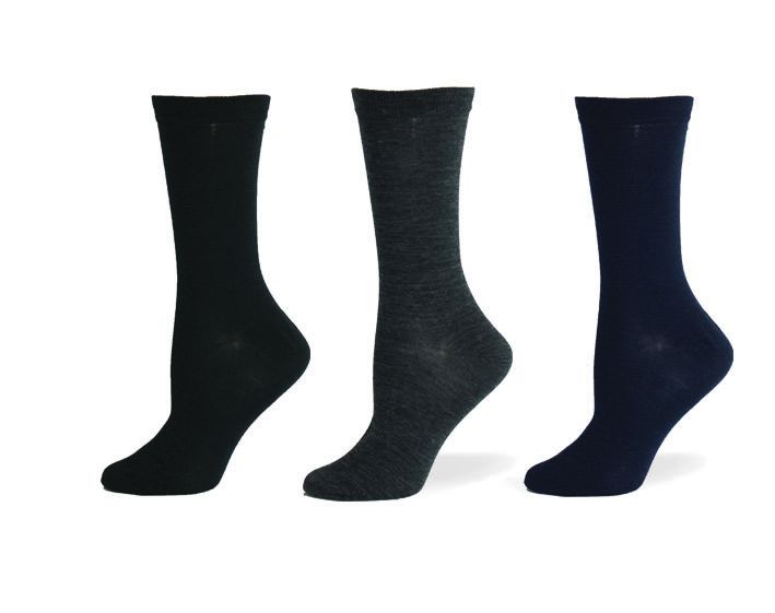Chaussettes unies en laine mérinos Point Zero 