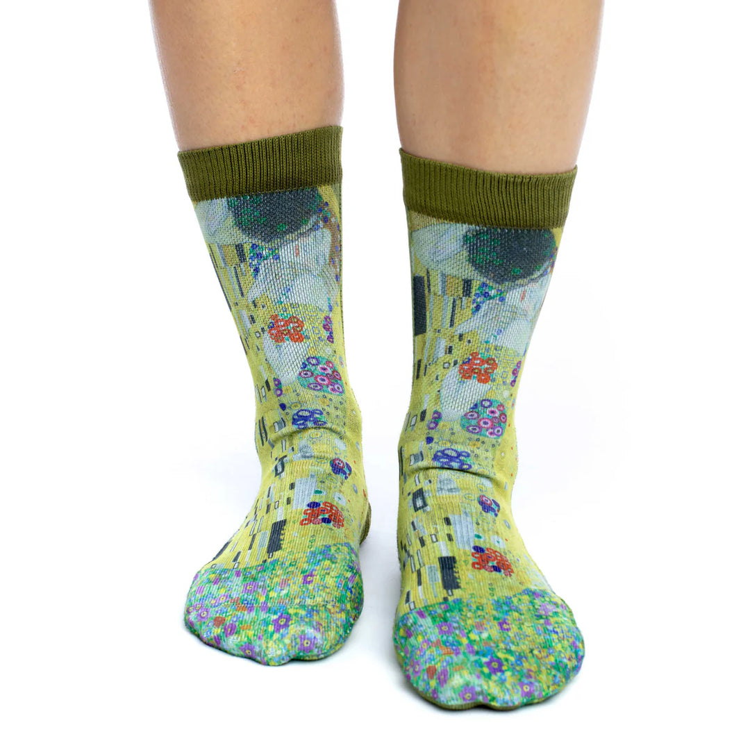 "The Kiss" Active Fit Crew Socks by Good Luck Sock - Medium