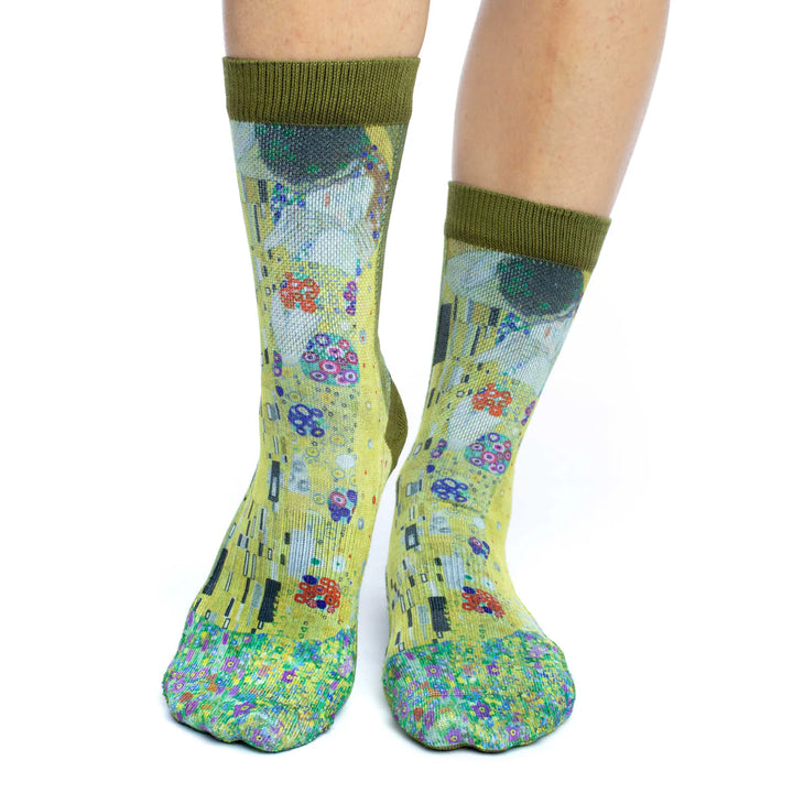 "The Kiss" Active Fit Crew Socks by Good Luck Sock - Medium