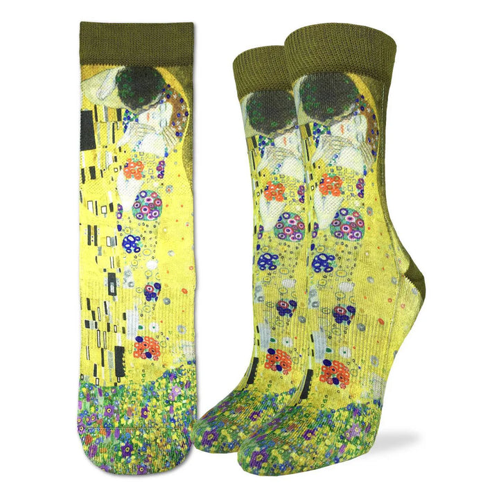 "The Kiss" Active Fit Crew Socks by Good Luck Sock - Medium