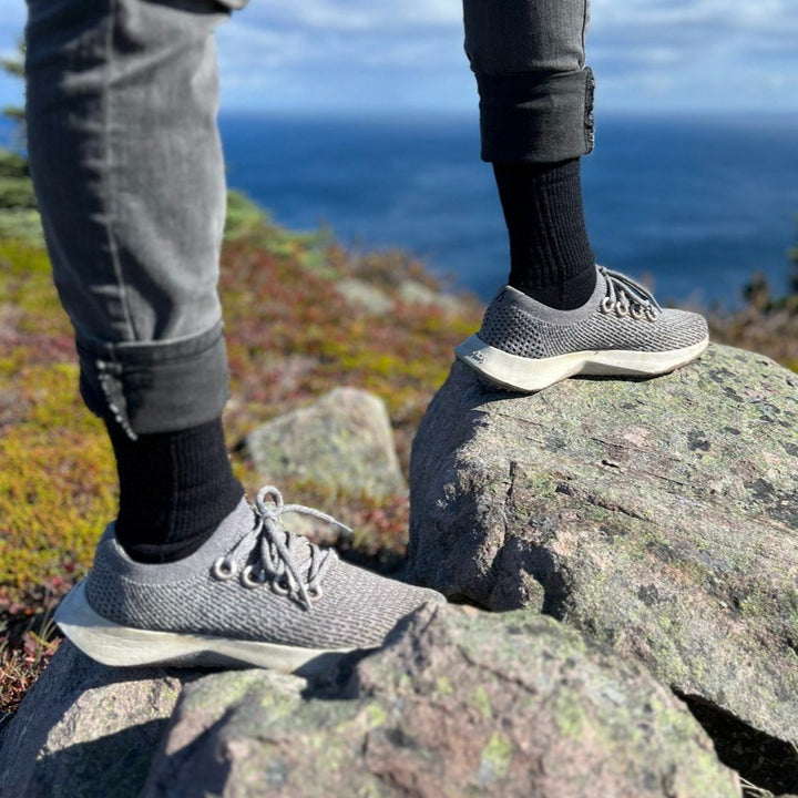 74% Merino Wool Hiking Sock Obsidian Black