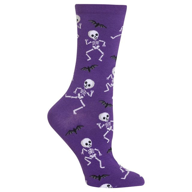 "Dancing  Skeleton" Crew Socks by Hot Sox - Large