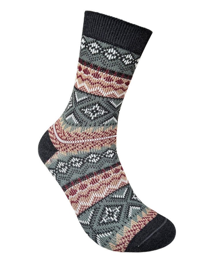 Vagden Jacquard Pattern B Cotton Casual Socks - Medium