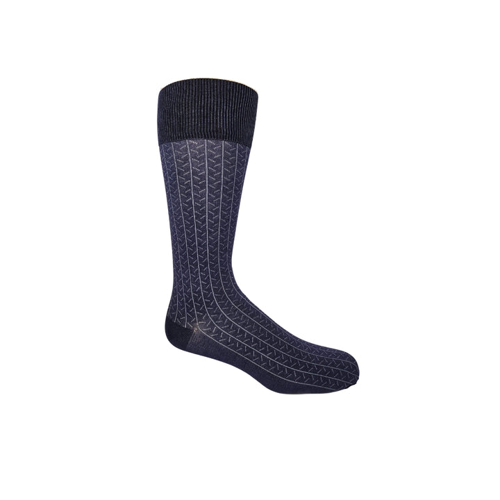 2 PAIR - Vagden Men's Herringbone Mercerized Cotton XL Dress Socks (CLEARANCE)