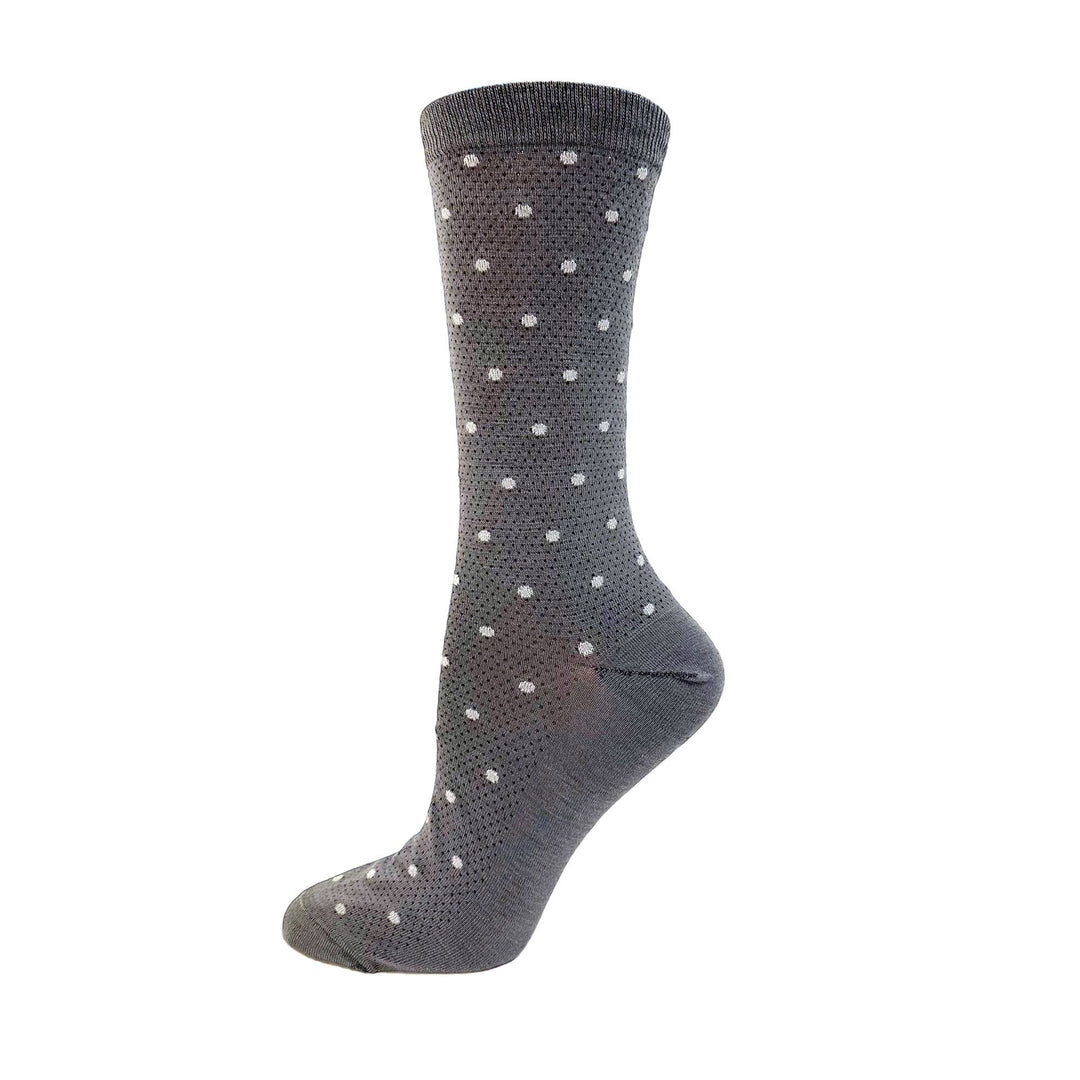 Chaussettes diabétiques en bambou à pois par Wellness - Grande