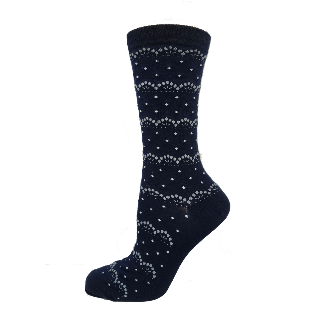Chaussettes diabétiques en bambou à pois par Wellness - Grande