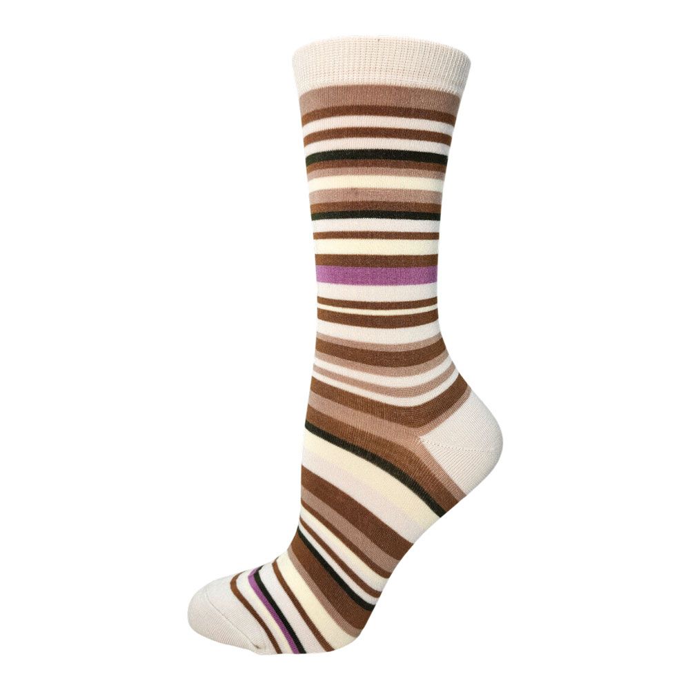 "Stripe" Bamboo Socks by Key - Medium