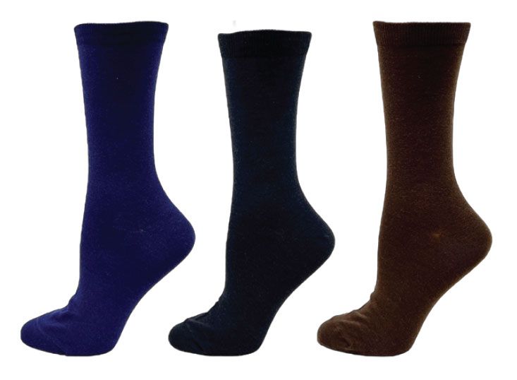 Copper-Infused Plain Crew Socks by KEY