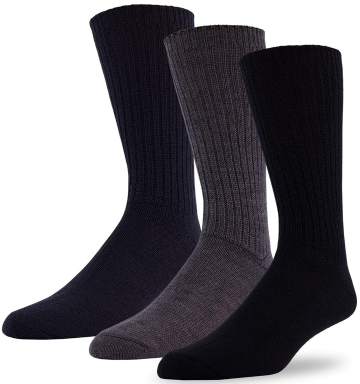 3 PAIR - J.B. Field's "Wool Weekender" 96% Merino Wool Socks (Assorted)