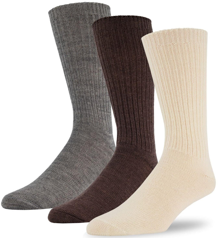 3 PAIR - J.B. Field's "Wool Weekender" 96% Merino Wool Socks (Assorted)