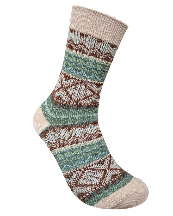 Vagden Jacquard Pattern B Cotton Casual Socks - Medium