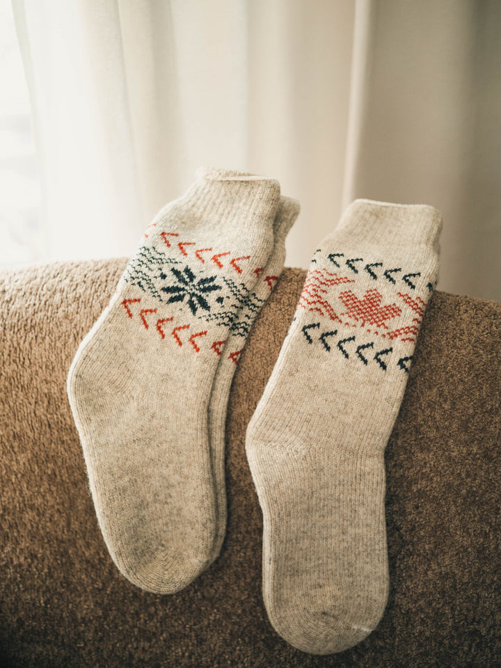 2 PAIR - J.B. Field's Men's Icelandic "40 Below True North" Wool Thermal Winter Sock- SLIGHTLY IMPERFECT