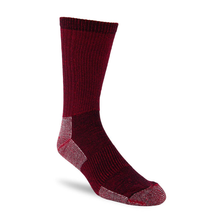 Red merino wool socks