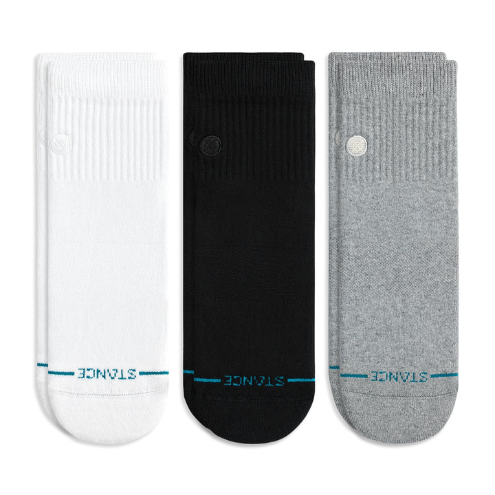 Lot de 3 paires de chaussettes en coton peigné « Icon Quarter » de Stance 