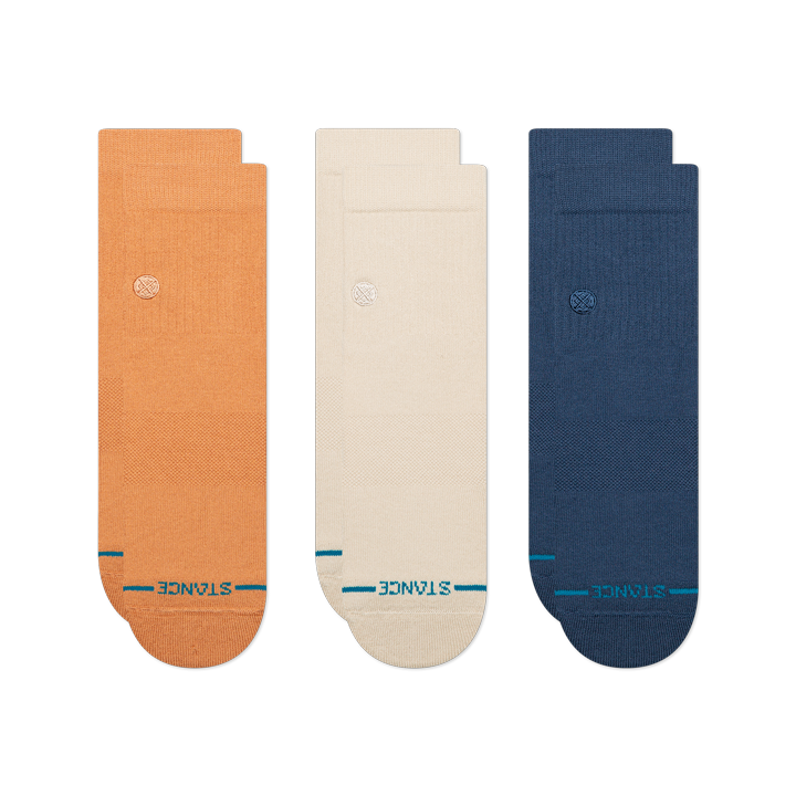 Lot de 3 paires de chaussettes en coton peigné « Icon Quarter » de Stance 