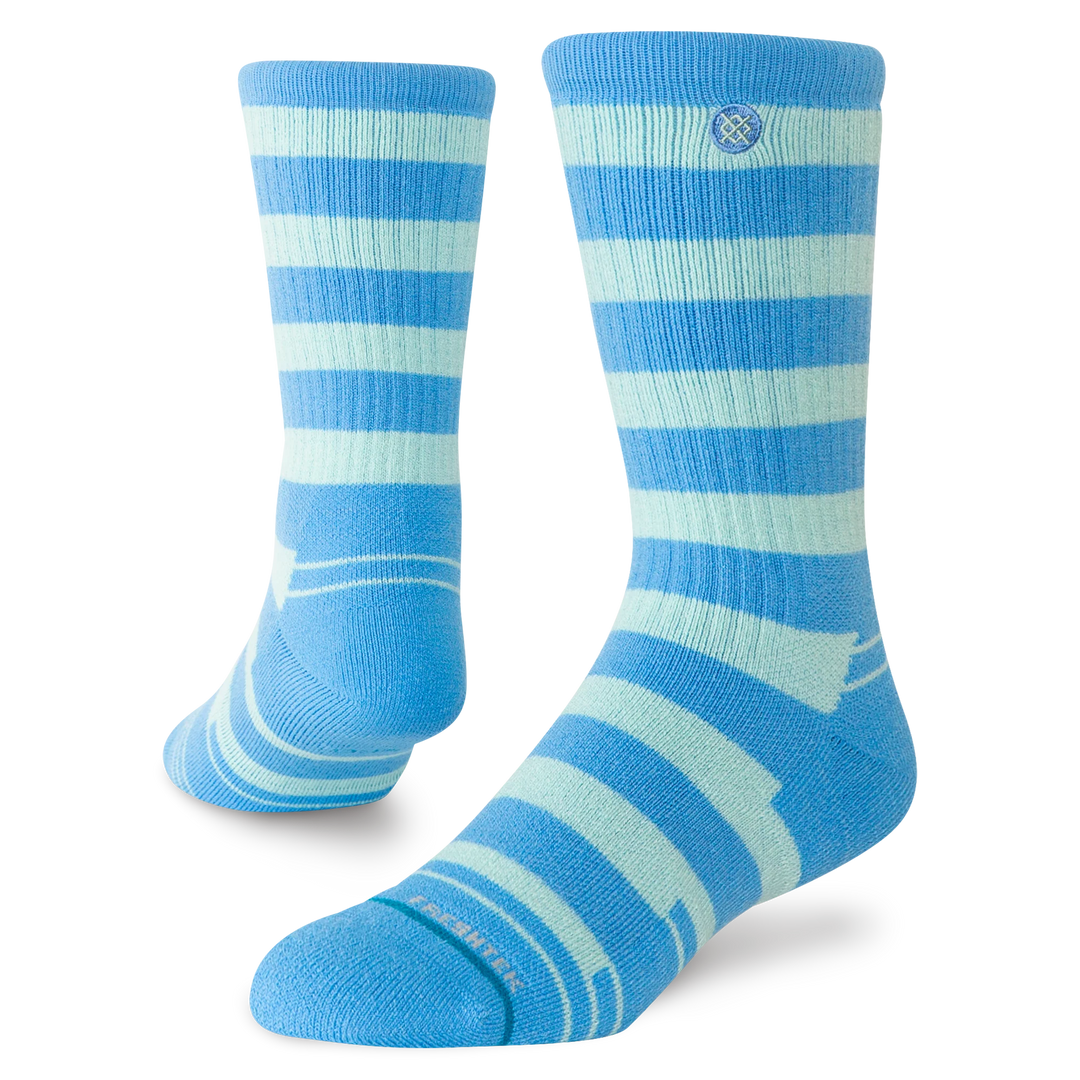 "Striped It Hike Crew" Merino Wool Blend Hiking Socks by Stance