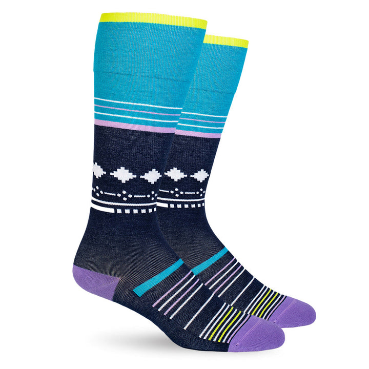 graduated compression socks with pattern 