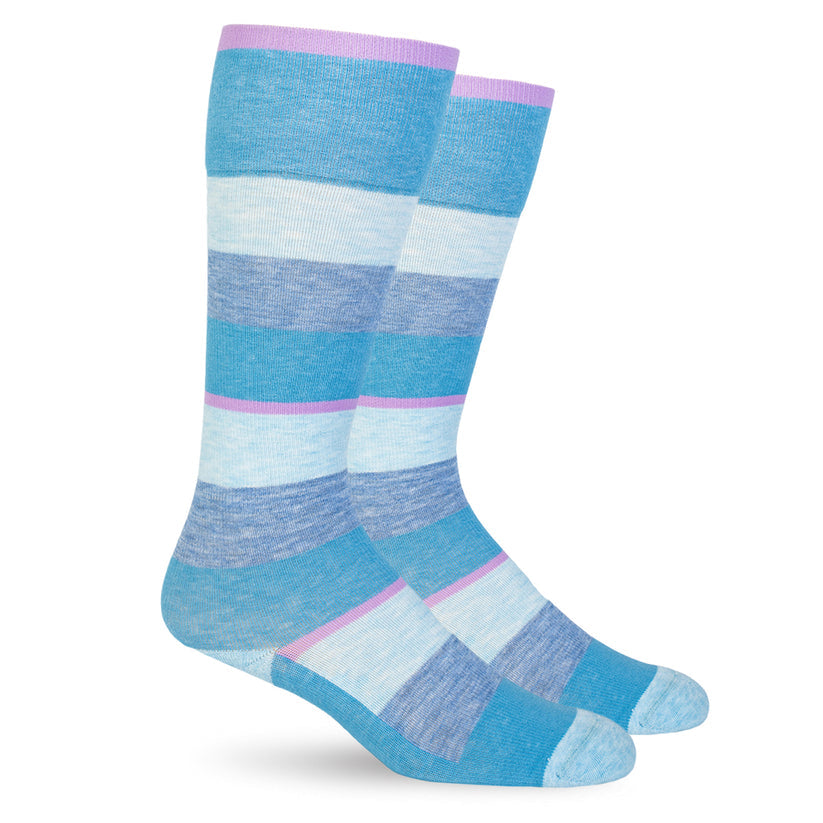 blue stripe compression socks 