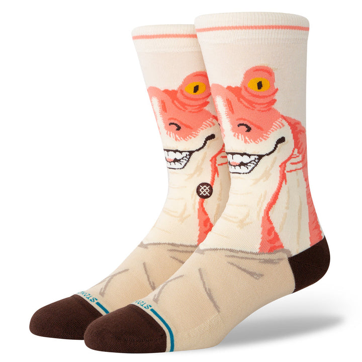 Chaussettes mi-mollet en coton peigné « Jar Jar Crew » de Stance x Star Wars 