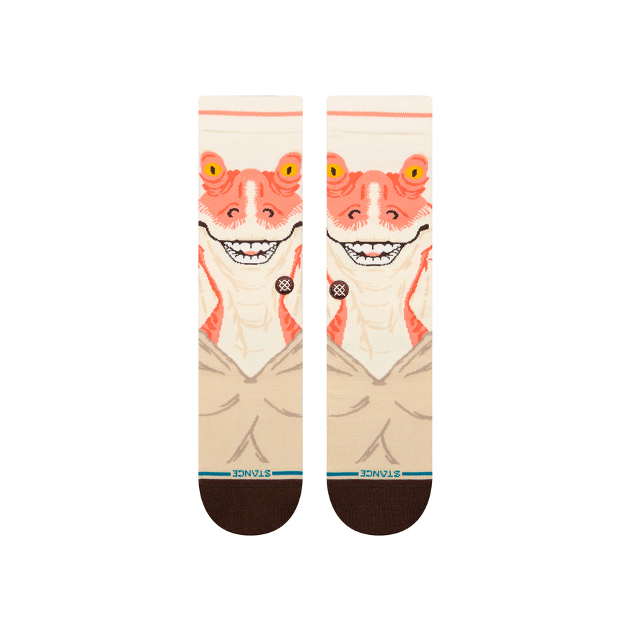 Chaussettes mi-mollet en coton peigné « Jar Jar Crew » de Stance x Star Wars 