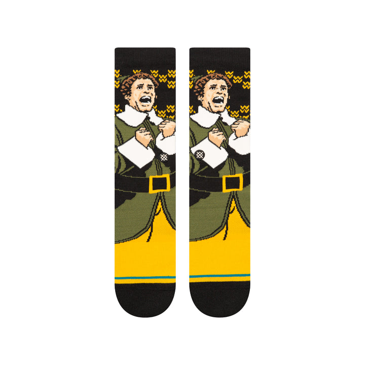 Stance x Elf "Smiling's My Favourite" Combed Cotton Blend Crew Socks - SALE