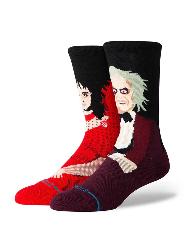 CHAUSSETTES DEARLY BELOVED CREW BEETLEJUICE X STANCE - MARRON