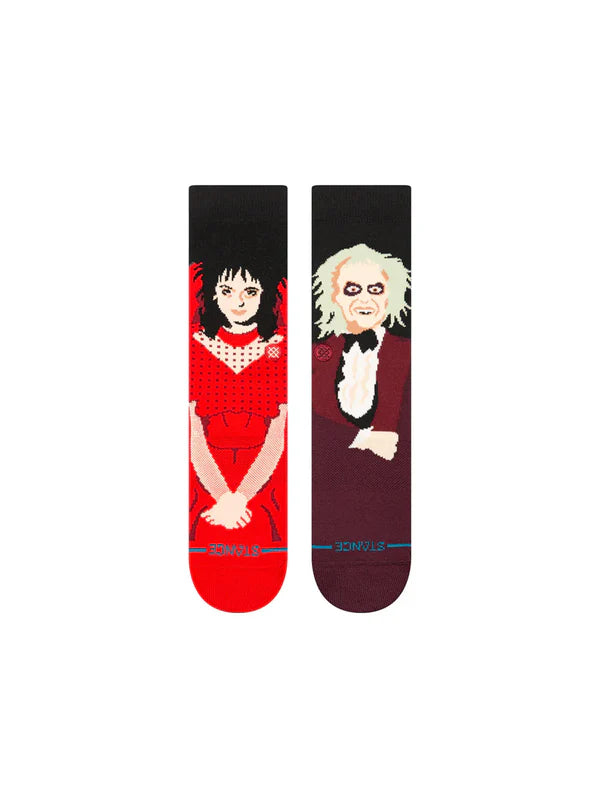 CHAUSSETTES DEARLY BELOVED CREW BEETLEJUICE X STANCE - MARRON