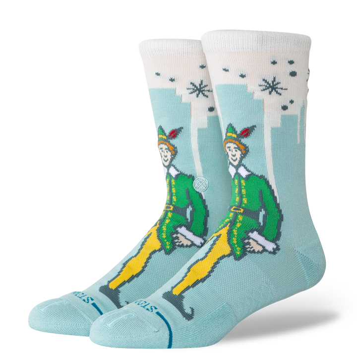 Elf x Stance "Big City Elf" Combed Cotton Blend Crew Socks