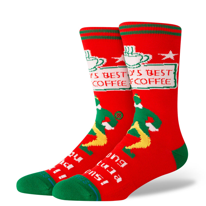 Elf x Stance "Worlds Best" Combed Cotton Blend Crew Socks