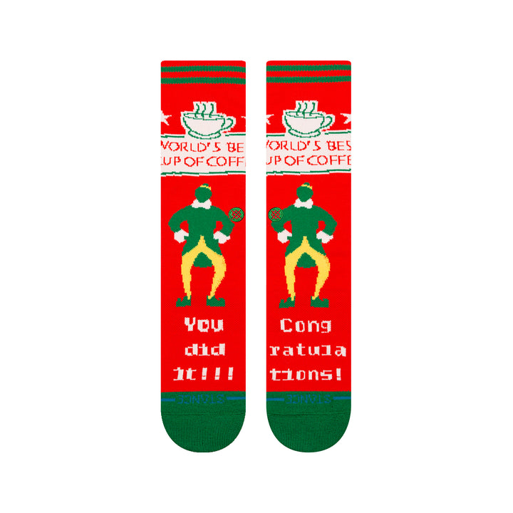 Elf x Stance "Worlds Best" Combed Cotton Blend Crew Socks
