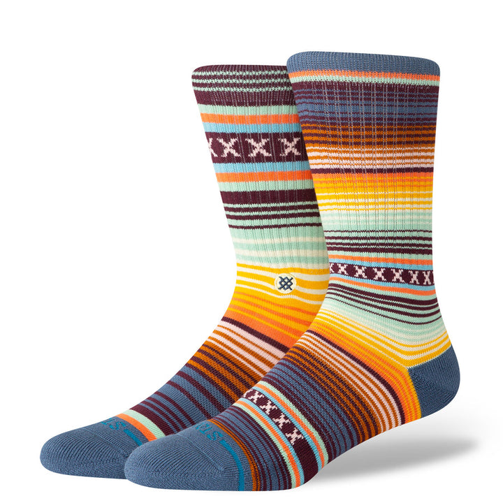 Stance "Curren" Striped Combed Cotton Blend Socks