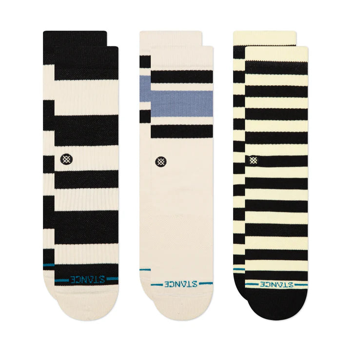 Stance "Fred" 3 Pack Combed Cotton Blend Crew Socks