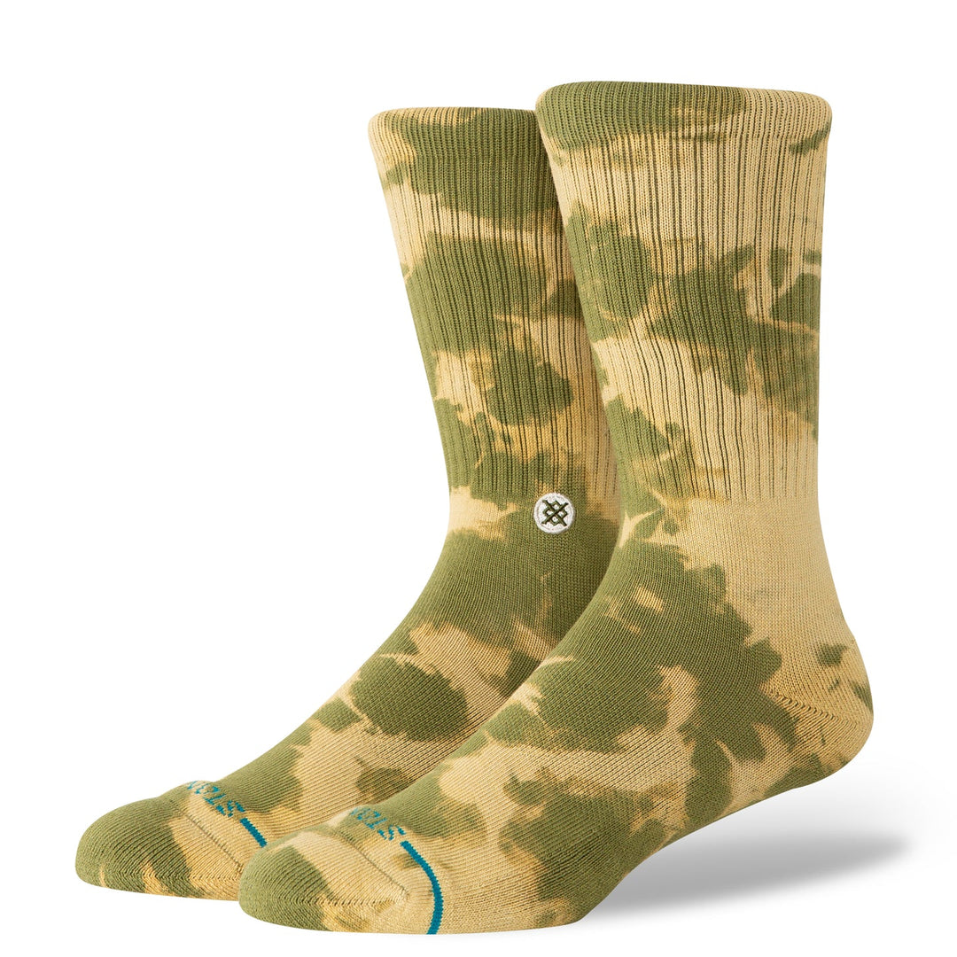 "Spotty Dye" Combed Cotton Blend Crew Socks by Stance