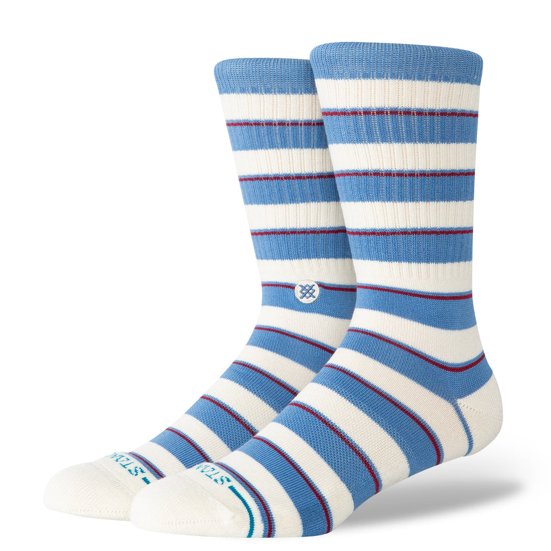 "Striped it" Combed Cotton Crew Socks by Stance