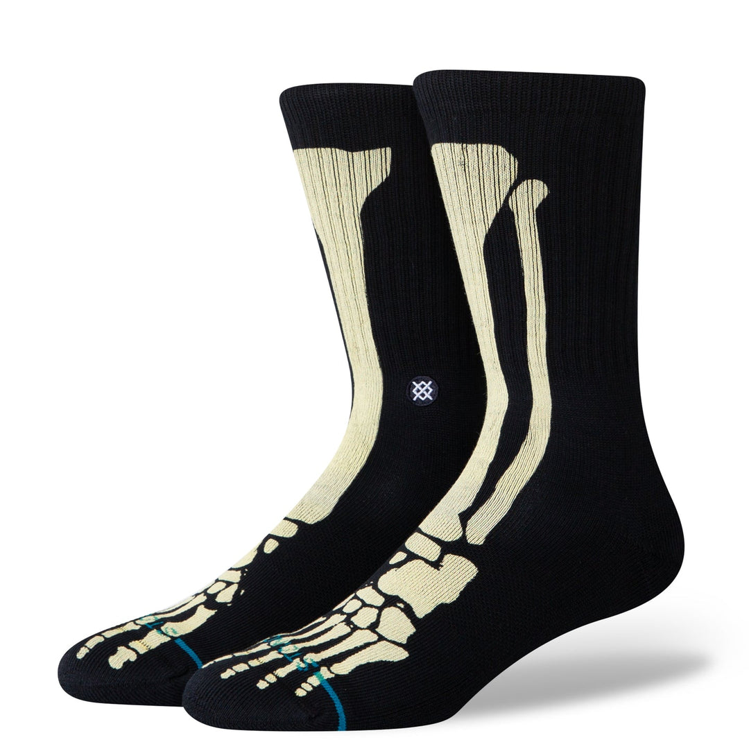 "Bones 3" Combed Cotton Crew Socks by Stance