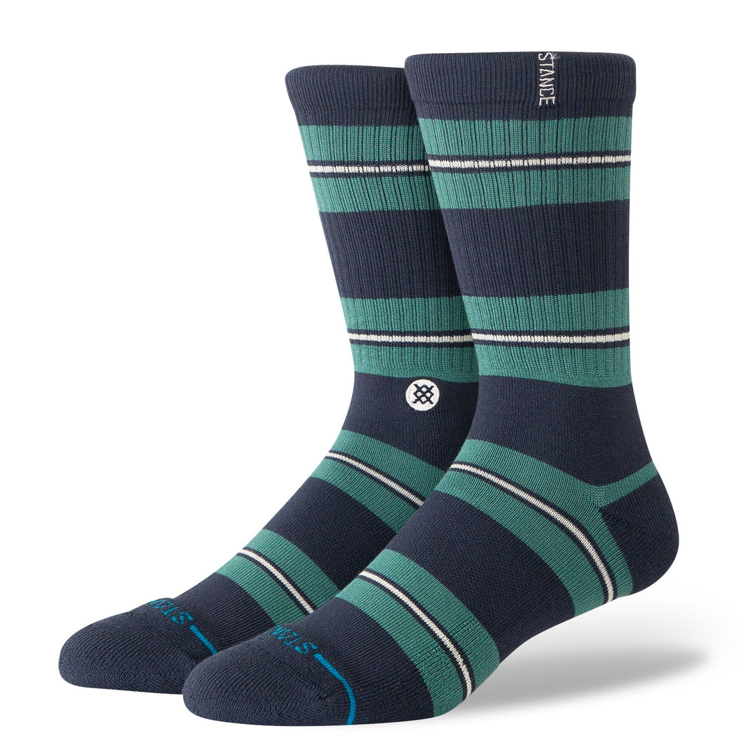 "Caesar Stripe" ButterBlend Dress Crew Socks by Stance