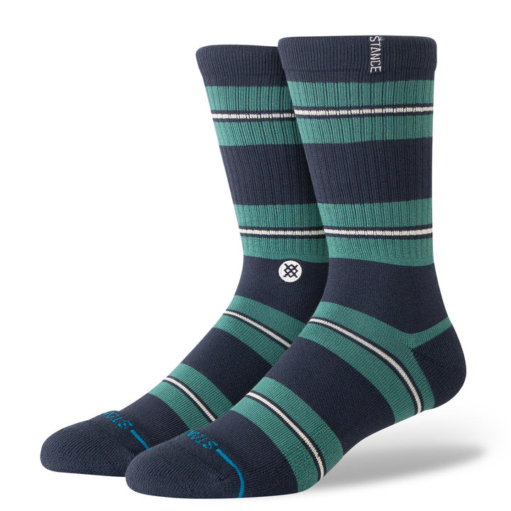 "Caesar Stripe" ButterBlend Dress Crew Socks by Stance