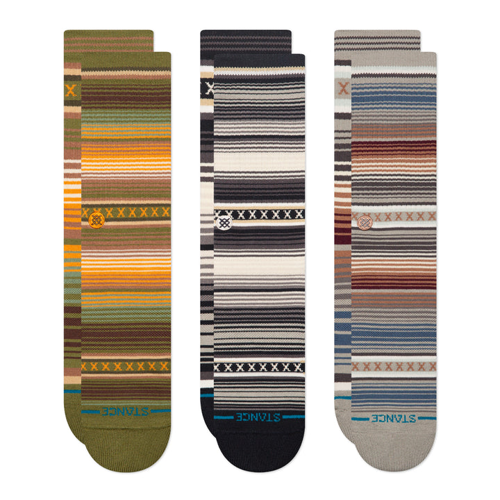 Stance "Curren 3 Pack" Combed Cotton Crew Socks