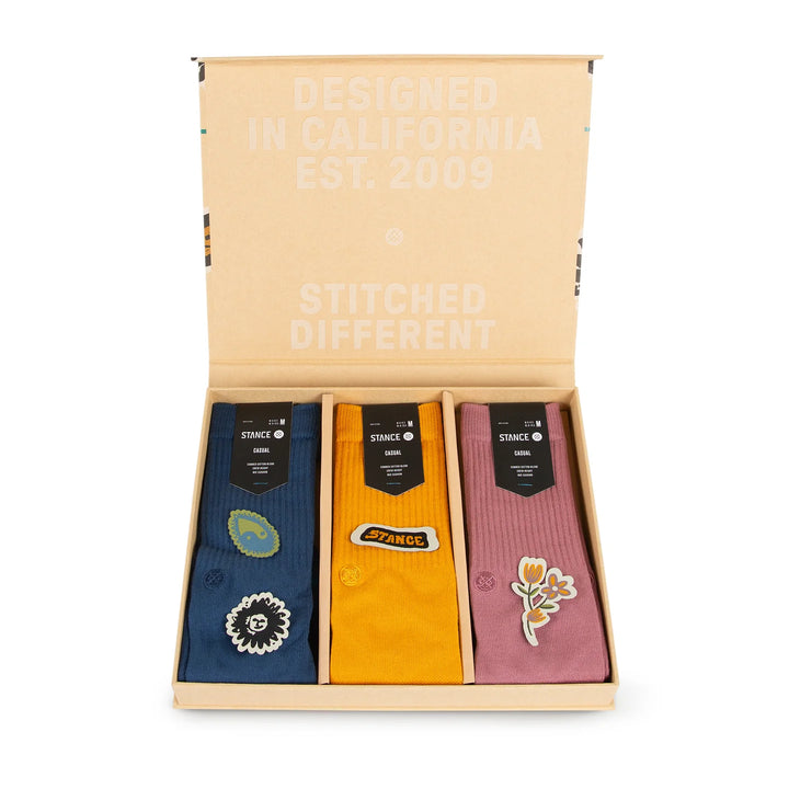 "Icon Patches Box Set" Cotton Crew Socks by Stance