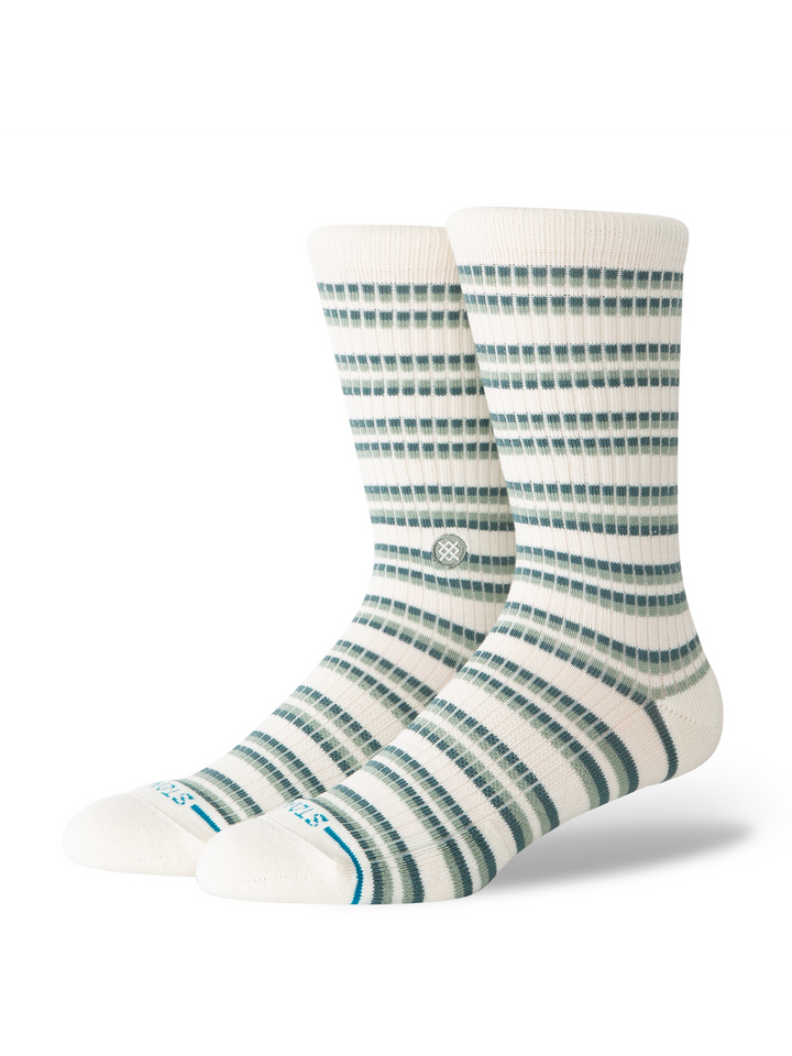 "Multistripe Ribbed" Casual Combed Cotton Blend Crew Socks by Stance
