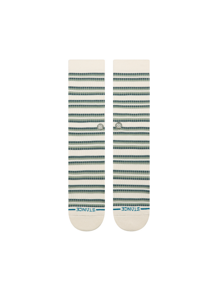 "Multistripe Ribbed" Casual Combed Cotton Blend Crew Socks by Stance